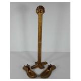 Atlas painted cast iron shoe last and two forms,