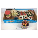 Hardware, caps, electrical tape, and cable