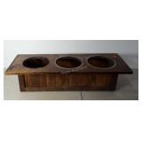 Pet Food Dish Cabinet, pine made, lid raises to