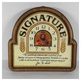 Advertising Stroh Signature Beer lighted clock,
