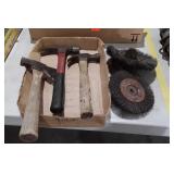 Tools, 2 Hammers, Dry Wall Hammer, 2 wire wheel
