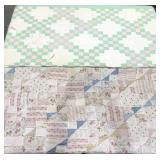 Two early quilts, knotted 62x71 minor wear,
