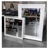 Two Home Furnishings Wall Mirrors, white color