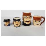 Toby jug collection, four, all made in Japan,