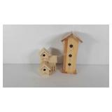 DIY birdhouse crafting, 9" and 14" tall