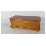 Wooden jewelry box, 15" × 6.5" × 5.5"