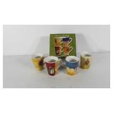 Set of four Christmas mugs, Oneida Seasons