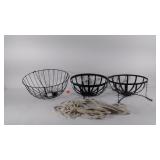 Hanging flower baskets, etc.