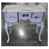 Painted Server or Vanity, 3 Drawers missing