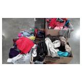Skid lot, clothing, purses, mostly women