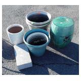 Gardening Accessories lot, planters, ceramic 12",