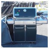 Weber Genesis 3 Burner Propane Grill, green and