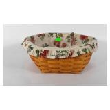 Longaberger basket with liner and protector, 13"