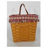 Longaberger basket with liner and protector,