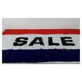 Nylon SALE flag, 59 x 34, condition as shown