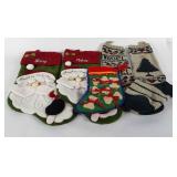 Christmas decor, five stockings