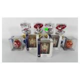 Sports themed Christmas ornaments, includes four