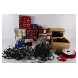 Christmas decor, lights (not tested), ornaments,