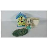 Garden themed decor, planters