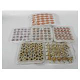 Box of magnets, includes footballs, stars, US