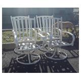 Set of 4 Outdoor Chairs, swivel rocker types,
