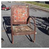 Vintage Lawn Chair, rocking type Chair, solid yet