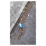Chain about 30ft long, lightduty size links, a