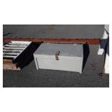 Early painted wood Storage Box, Carpenters type,