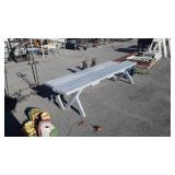 Two Painted Picnic Table Benhes, one 70, one 80"