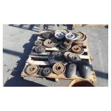 Steel Weight Gym Weights, a bunch, various lbs