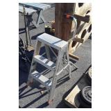 2pc lot, self standing walking cane, and aluminum