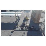 Fireplace Tools lot, old heavy iron poker, plus