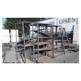 5 Metal Storage Shelves, shop used condition, all