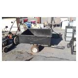 Lawn Tractor utility Dump Cart, tires are flat