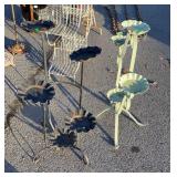 2 Vintage Iron Works Potted Plant Stands, one