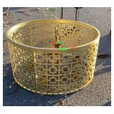 2pc Lighting parts lot, brass 5 bulb Ceiling