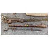 3 Vintage Cabinet Makers Clamps, one metal bar