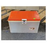 Vintage Cooler, Polron 40qt size, aluminum wrap,