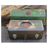 2 Vintage portable metal Simonsen Tool Boxes,
