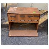 Vintage Kitchen Bread Tin. 4 upper drawers for