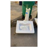 Vanity Pedestal Sink, sink measures 28wx22d.