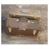 2 older Portable Metal Tool Boxes, Craftsman and