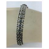 Sterling silver tennis bracelet with clear stones