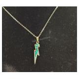 Sterling silver and turquoise necklace with
