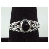 Sterling silver size 9 ring with stone