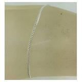 Sterling silver curb bracelet 7.25-8.75in 1.4g