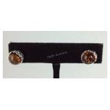 Sterling silver Baltic Amber stud earrings