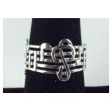 Sterling silver size 9 music note earrings