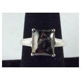 Size 9 Sterling 3.35ct matrix silver shungite