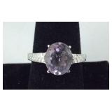Size 10 rose de France amethyst 3.35ct solitaire